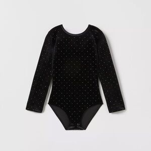 Rhinestone Velvet Bodysuit